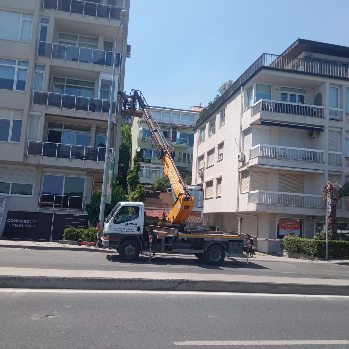 Seyran Vinç kamyonu, şehir içi konumlandırma